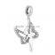 S035 Globalwin Fairy Design Silver Jewelry Silver Angel Wing Charms Wholesale