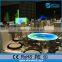 2016 creative new products modern high top liquid bar table,interactive art liquid cube table
