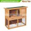 Small Wooden Animal House 2-Story Rabbit Hutch Poultry Cage