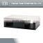 Gloss white and black white marble top side table