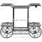 Elegant European Style Cart Design 6 Tier wrought Metal Planter / Flower Pot Holder Display Rack Stand garden decor