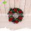 GNW CHWR-1605042 Customized Promotional green PE Christmas Wreath for window hanging decoration