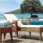 Competitive PE rattan/wicker beach chair with coffee table,rattan outdor furniture