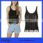 Hot Ladies Fringed Vest O-neck Summer Sleeveless Blouse Women Casual Loose Top