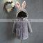 Girls high quality sweet bunny warm thick hoodie for winter