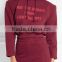 Burgundy Printed Cotton-blend Jersey Hooded Top OEM Ladies Cropped Top Hoodie High Quality Womens Tracksuits Top