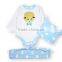 Anti-shrink promotion peruvian animal printed wholesale price baby boy Baby long-sleeve romper set