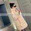 Women's long section of Rex Rabbit Fur Collar down Jacket thicken coat Down Jackets for Winters