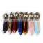 Skull Charm Hexagonal Gemstone Beads Healing Point Crystal Chakra Pendant