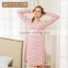 Best Price Qianxiu Ladies Long Sleeve Striped Images Sex Night Dress for Women