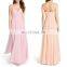 Elegant Spaghetti Strap Long Chiffon Surplice Sexy Evening Dress Women