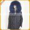 Fur Lining Women Winter Jacket Parka Raccoon Fur Parka For Ladies