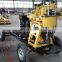 water well drilling rig/portable 160-23m borewell drilling machine with diesel engine mud pump