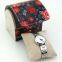 Beautiful PU leather watch roll single colorful printing leatherette watch jewelry box