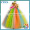 Cute kids party wear dresses for girls with headband Customized children tutu party long dress Tulle layered flower girls dress