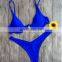 2019 Sexy Women Thong Steel Bandage Swimsuit Swimwear Female Brazilian Solid Push up Vintage Bikinis Set Biquini Beachwear