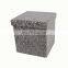 RTS Leopard Print Foldable Storage Ottoman Foiled Velvet Square Footstool for Sitting High Quality for Bedroom Furniture