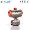 Q611F series 3 pieces air actuator thread connection pneumatic ball valve