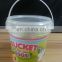 Clear colour Plastic food packaging bucket with printing