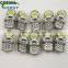 Carest 50pcs Super Bright Turn Side License Plate Light Lamp Bulb Auto T10 Led Cold White 194 W5W LED 168 COB Silica Car DC 12V