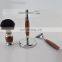 old fashioned 3 blades shaving razor and brush stand shaver set