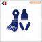 Wholesale Cotton Knitted Scarf Hat Gloves woman Winter Warm Set