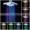 7colors changing LED shower head bathroom 6 inch water saving pressurized top spray rainfall shower heads