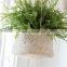 Best Seller Woven Natural Jute & Seagrass Hanging Planters With Lining Straw Planter Storage Basket Plant Holder Wholesale