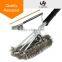 18" - 3 Stainless Steel Brushes in 1 - Best Barbecue Cleaner Tools Accessories - Outdoor Kitchen Wire Bristles Cleaner