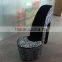 high quality confortable relaxing fashion Zebra and Black High Heel Shoe Chair ,storage high heel shoe chair for living room