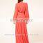 2015 Long Sleeve Ladies Chiffon Maxi Dress