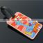 silicone luggage tag with silk print