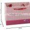 Small Lattice Clothing Boutique Shopping Paper Bag, White Card Hand Gift Bags