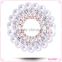 Popular Cute Big Circle Elegant Beautiful Brooch Full pearls and diamond brooch