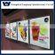 LED menu light box for restaurant, ceiling hanging menu board slim LED light box