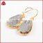 China supplier women environmental copper hoop druzy crystal dangle earring jewelry                        
                                                Quality Choice