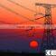 high tension power line iron towers