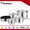 Stainless steel camping kitchen ware with folding handle camping pots cooking set                        
                                                Quality Choice