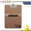 MDF writing clip board/ wooden paper clip board