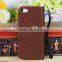 Elegant leather wallet case for iPhone 5 5S with Metal Button F-IPH5LC033