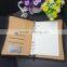 B5 brown pu organizer notebook zipper