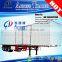 China 3 axles dry van semi trailer bulk cargo transporting carbon steel fiberglass box trailer truck