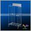 New design modern floor standing black metal display rack for newspaper