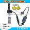 H4 LED Headlight Bulbs Conversion Kit with Flexible Tinned Copper Braid