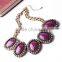 New Design Hot Sale Fashion oval heavy statement necklace, zinc alloy plated necklace, old fashioned necklaces