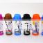 Six color cartoon design plastic drinking bottle with cute caps