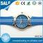 High quality alloy case blue silicone band water resistant japan movt rubber watch