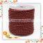Jewlery Making Components Genuine Leather Cord 5mm Knitted Leather Cord