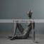 Sitting Female display mannequin black egg head sitting posture mannequin