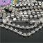 3 FEET 1 Yard SS6 2mm Clear Crystal Silver Plated Rhinestone Chain Trims Cup Chain Wedding Garments Decoration YSCHC1031